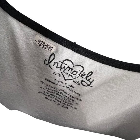 Free People Intimately Black Crochet Long Sleeve Bodycon Mini Dress XS - Picture 3 of 8